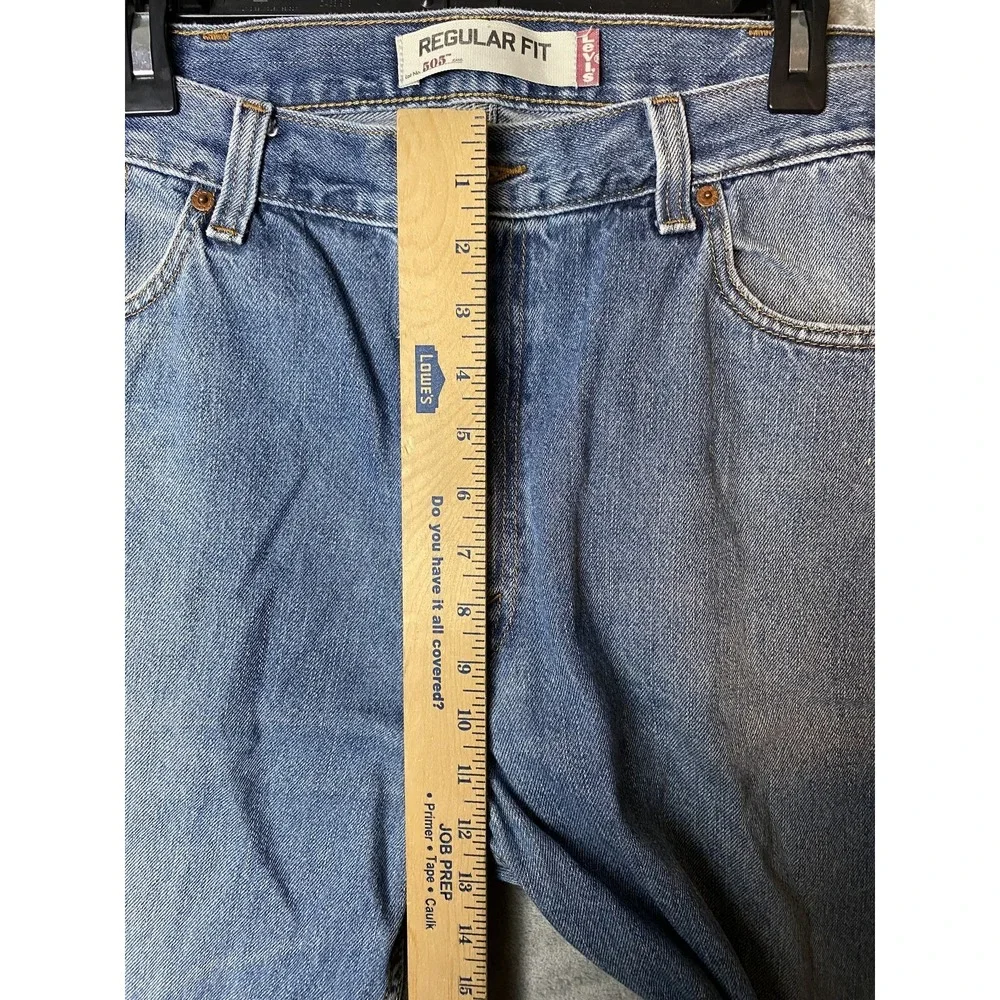 Levi's Mens 505 Jeans 40x29 Regular Fit Blue Denim
